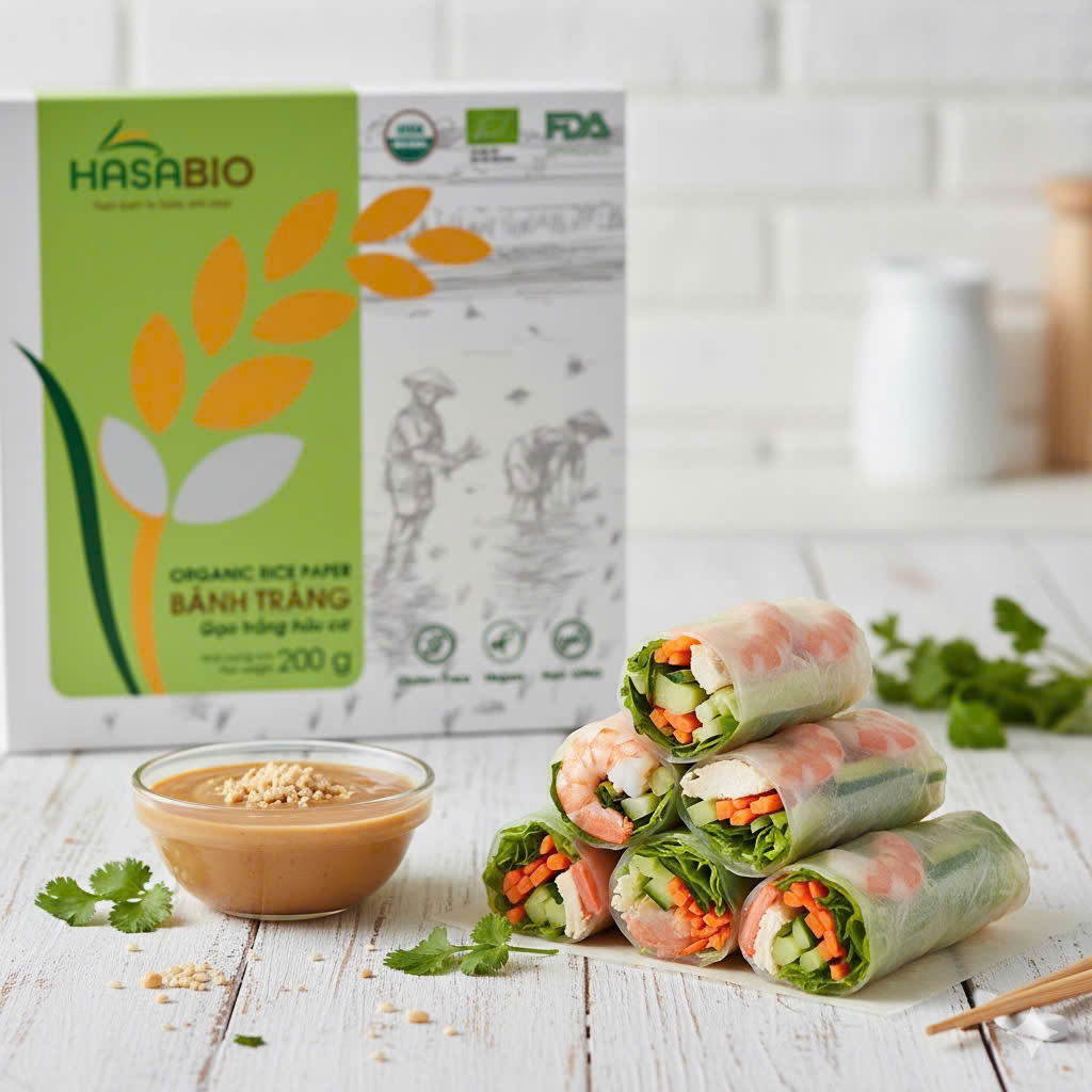 Bánh Tráng Gạo Trắng Hữu Cơ