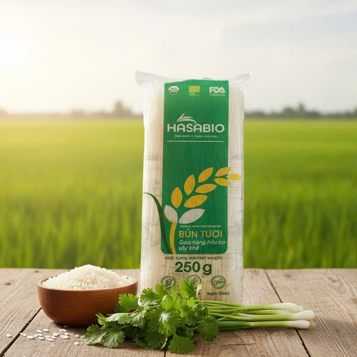Bún Tươi Gạo Trắng Hữu Cơ Sấy Khô